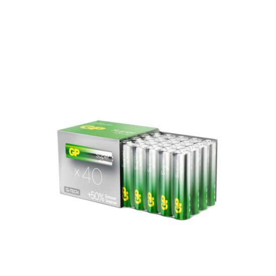 Батарейка щелочная GP LR03 (AAA) Super Alkaline 1.5В 40шт. в п/э (24AA21-2CRSWC40)