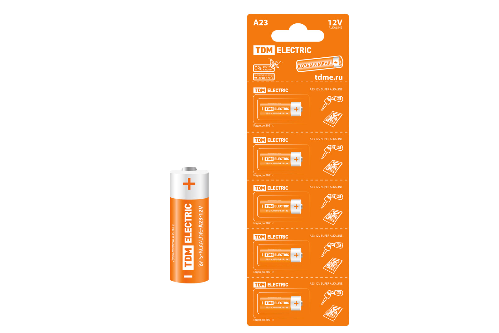 Элемент питания A23 Alkaline 12V BP-5 TDM