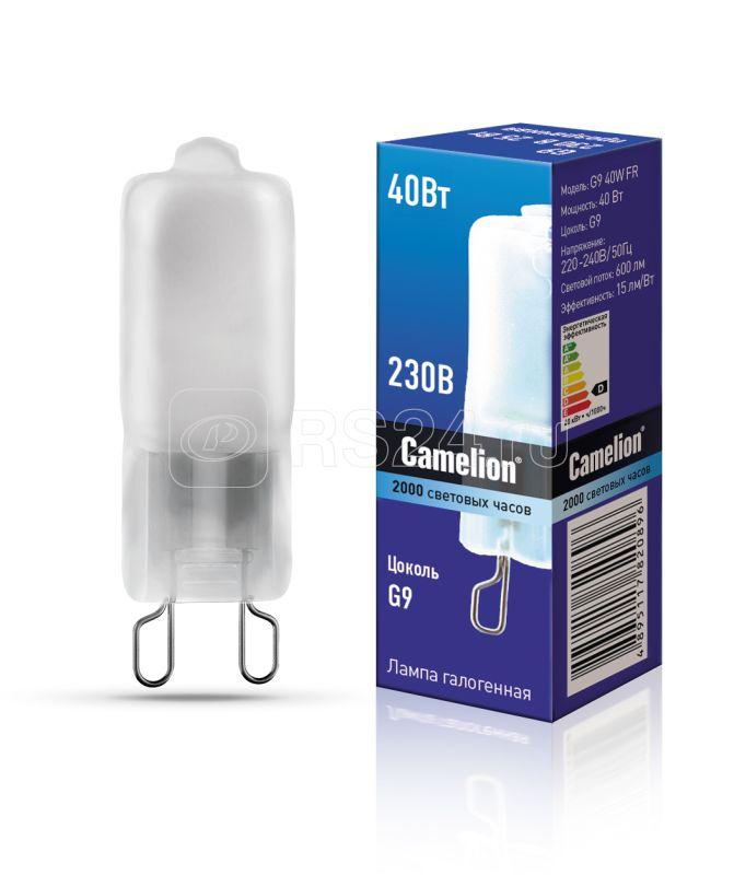 Лампа галогенная 40Вт капсульная матовая G9  240В Camelion 5556