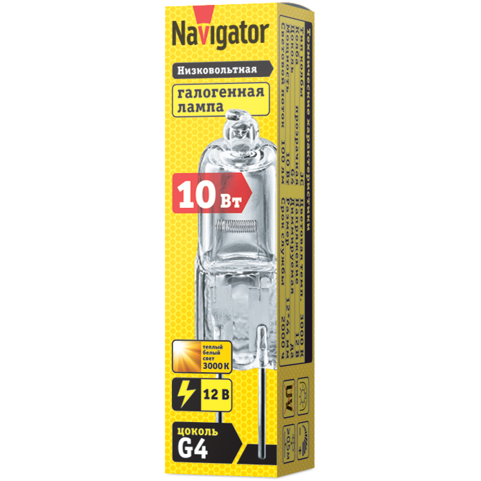 Галогенная лампа Navigator 94 209 JC 10W clear G4 12V 2000h 94209