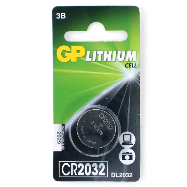 Батарейка литиевая GP CR2032 дисковая 3В бл/1 (GPCR2032-7C1)