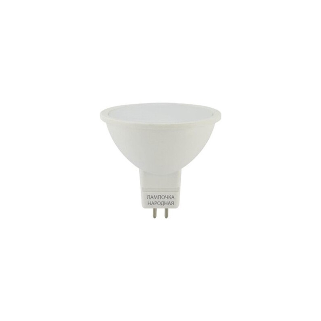 Лампа светодиодная MR16-5 Вт-230 В-6500 К–GU5,3 Народная