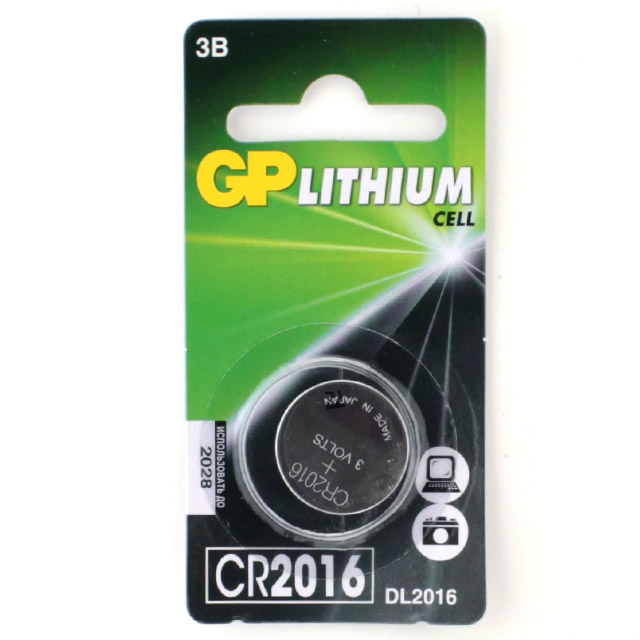Батарейка литиевая GP CR2016 дисковая 3В бл/1 (GPCR2016-7CR1)
