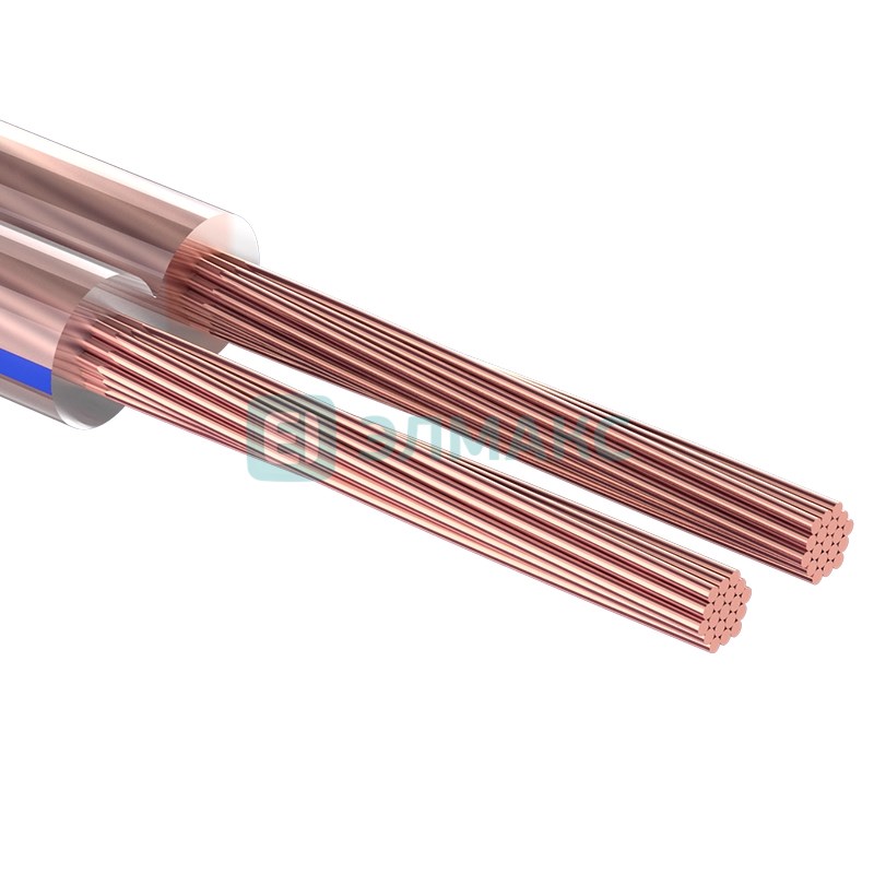 Кабель акустический, 2х0.35 мм², прозрачный BLUELINE, 100 м.  REXANT