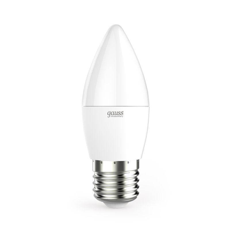 Лампа Gauss LED Elementary Candle 6W E27 2700K 1/10/50