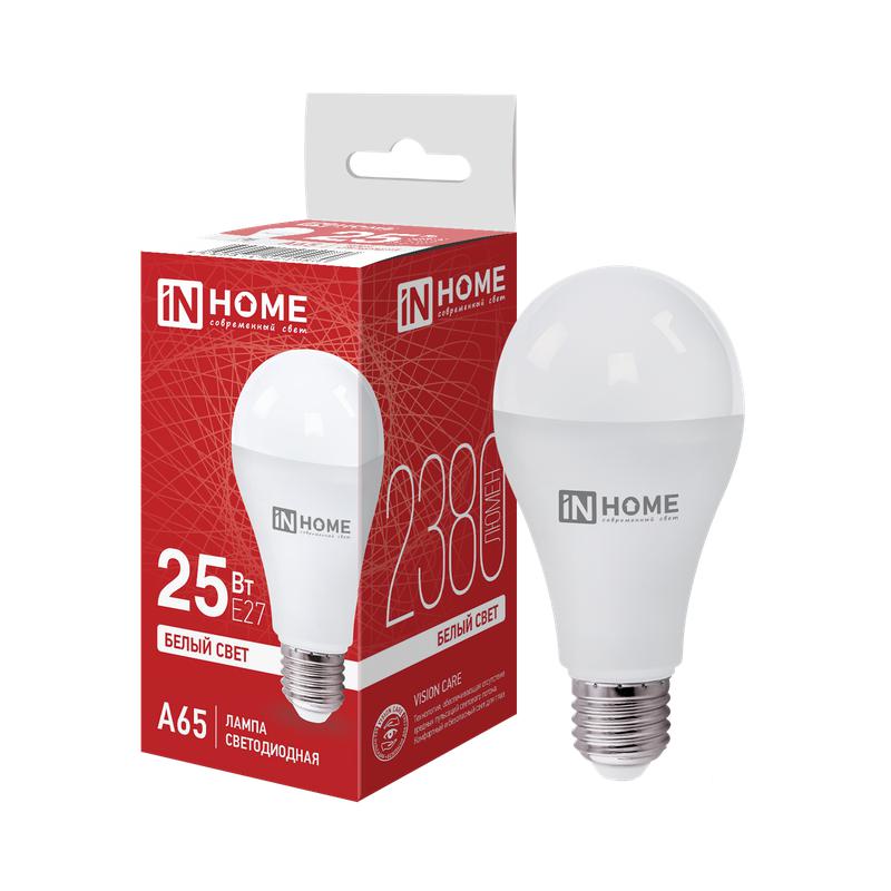 Лампа светодиодная LED-A65-VC 25Вт 230В Е27 4000К 2380Лм IN HOME