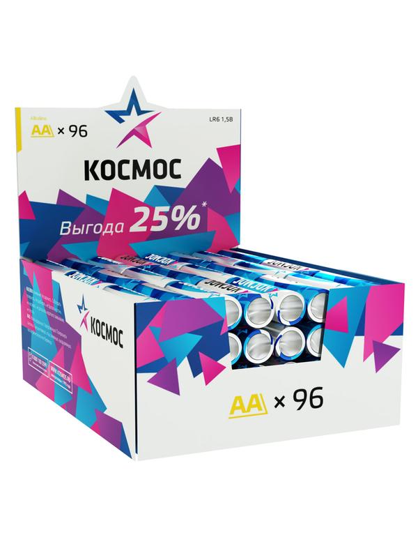 Элемент питания алкалиновый AA/LR6 (уп.96шт) КОСМОС