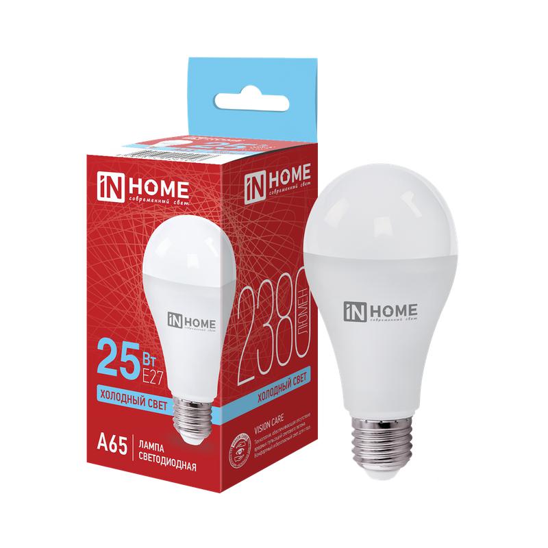Лампа светодиодная LED-A65-VC 25Вт 230В Е27 6500К 2380Лм IN HOME