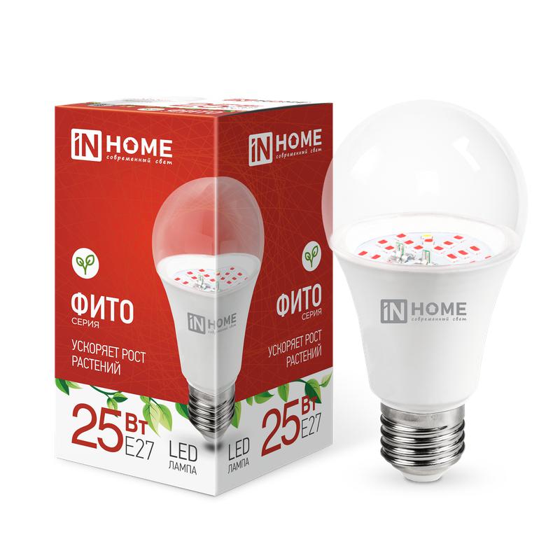 Лампа сд LED-A65-ФИТО 25Вт 230В Е27 IN HOME