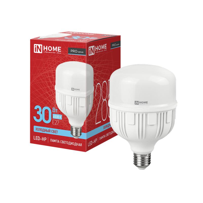 Лампа светодиодная LED-HP-PRO 30Вт 230В Е27 6500К 2700Лм IN HOME