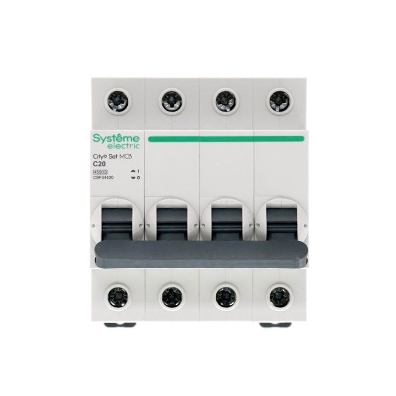 City9 Set Автоматический выключатель (АВ) С 20А 4P 4.5kA 400В