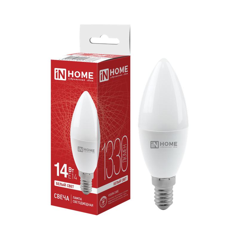 Лампа светодиодная LED-СВЕЧА-VC 14Вт 230В E14 4000K 1330Лм IN HOME