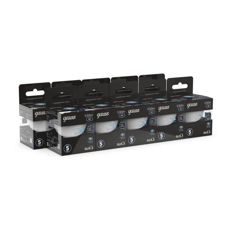 Лампа Gauss LED MR16 GU5.3-dim 5W 4100K  диммируемая