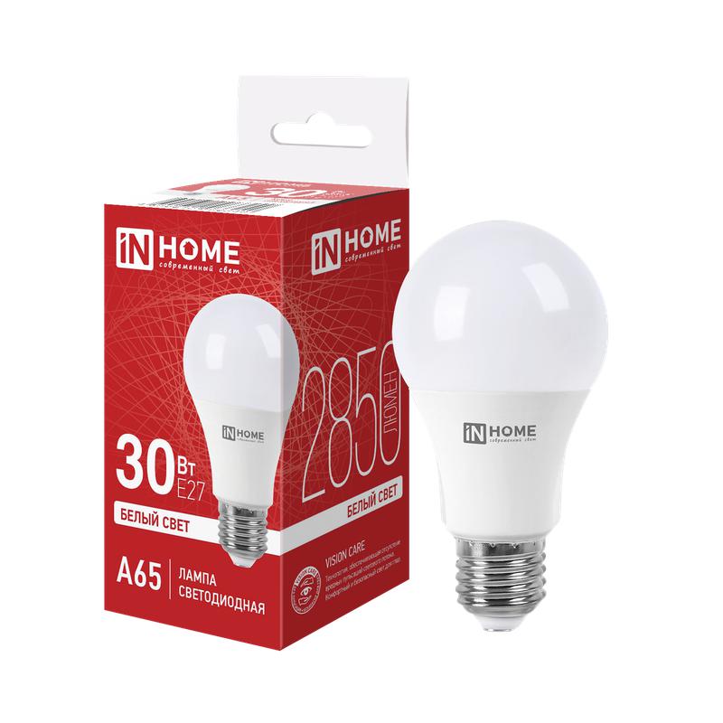 Лампа светодиодная LED-A65-VC 30Вт 230В Е27 4000К 2850Лм IN HOME