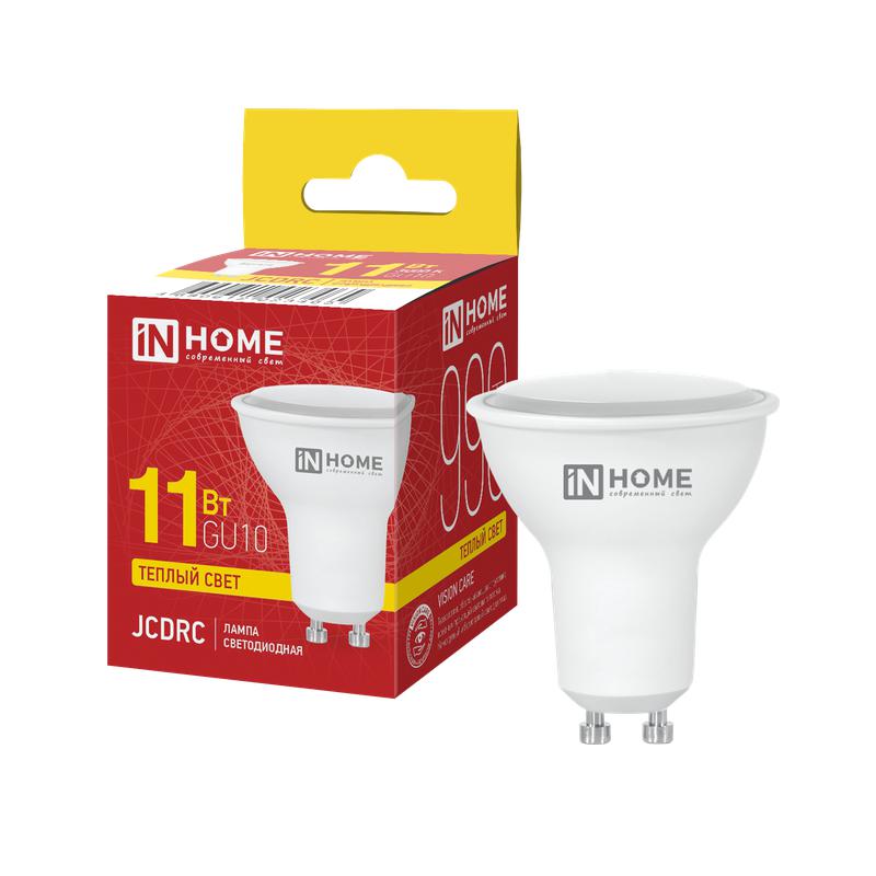 Лампа светодиодная LED-JCDRC-VC 11Вт 230В GU10 3000К 820Лм IN HOME